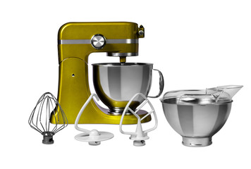 yellow set of heavy duty food mixer
