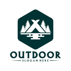 Camping Outdoor logo design vector template, Creative Camping logo concepts