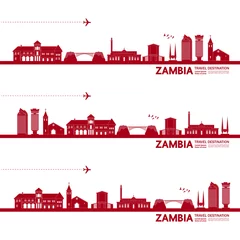 Foto op Aluminium Zambia travel destination grand vector illustration.  © Creative_Bringer