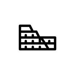 Colosseum Rome Italy Landmark Outline Icon Vector Illustration
