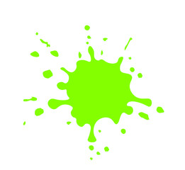 Green paint  splash. vector illustration