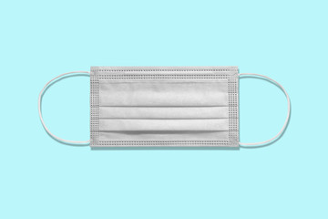 Medical protective mask isolated on background.