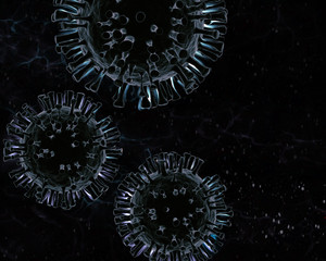 Coronavirus virus background closeup microbiology