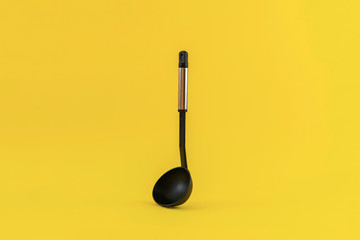 a simple cook food ladle isolated against the colorful background, minimal simlple concept, healthy...