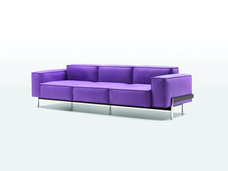 purple sofa isolated on white