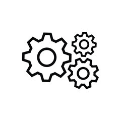 Setting line icon vector 