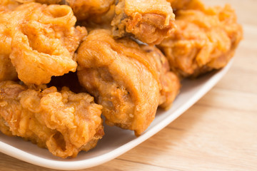 fried chicken southern style with potato and drink menu