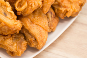 fried chicken southern style with potato and drink menu
