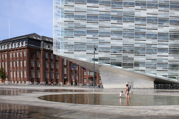 Modern architecture in copenhagen summer days