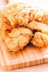 fried chicken southern style with potato and drink menu