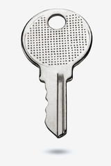 key on a white background. Full depth of field. Cut with the pen tool.