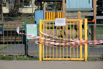 Closed children's play area due to Coronavirus