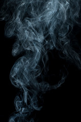 Smoke on black background.