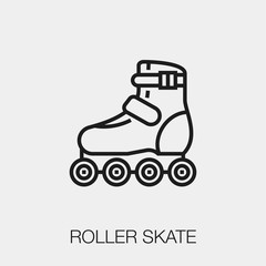 roller skate icon vector sign symbol