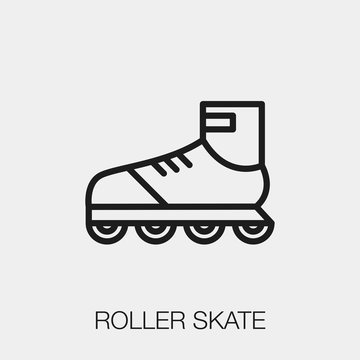 roller skate icon vector sign symbol