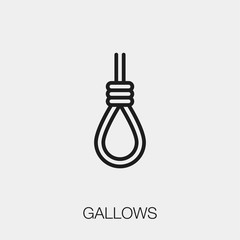 gallows icon vector sign symbol. suicide rope vector