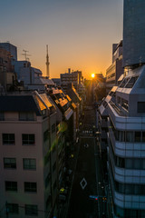 Tokyo Skytree sunrise Ueno
