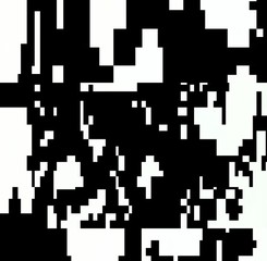 black and white pixel mosaic