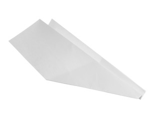 Paper airplane isolated on white background,clipping path