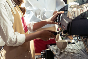 Barista working cafe
