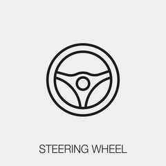 steering wheel icon vector. Linear style sign for mobile concept and web design.  steering wheel symbol illustration. Pixel vector graphics - Vector.