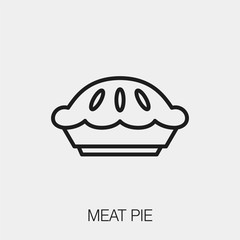 meat pie icon vector sign symbol