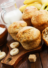 Sweet banana muffins