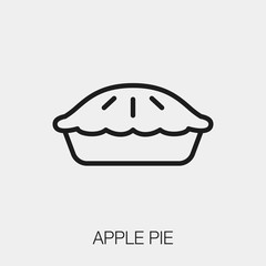 apple pie icon vector. Linear style sign for mobile concept and web design. apple pie symbol illustration. Pixel vector graphics - Vector.