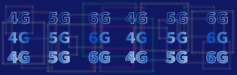 4G 5G 6G data rate technology business concept