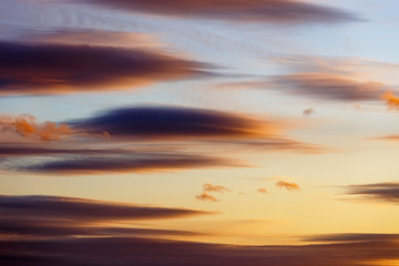 Fototapeta premium Dramatic sunset over the sea. Sky background