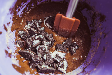 Chocolate mixture for dessert