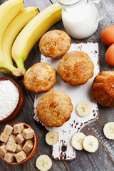 Sweet banana muffins