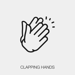 clapping hands icon vector sign symbol. clap vector