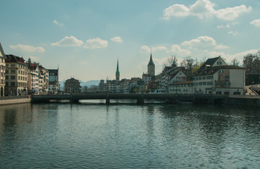 Empty streets. Closed stores. Missing tourists. Taken in Zurich/Switzerland, April 2. 2020