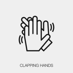 Obraz premium clapping hands icon vector. Linear style sign for mobile concept and web design. clapping hands symbol illustration. Pixel vector graphics - Vector. 