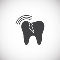 Tooth related icon on background for graphic and web design. Creative illustration concept symbol for web or mobile app