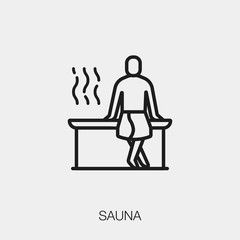 sauna icon vector sign symbol