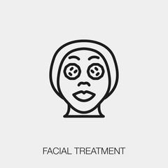 facial treatment icon vector sign symbol