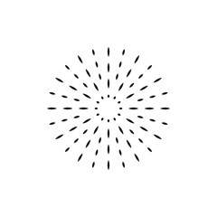 Obraz premium Vintage sunburst. Star burst design element on white background