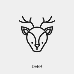 deer icon vector sign symbol