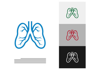 Lungs Logo Template Design Vector, Emblem, Design Concept, Creative Symbol, Icon