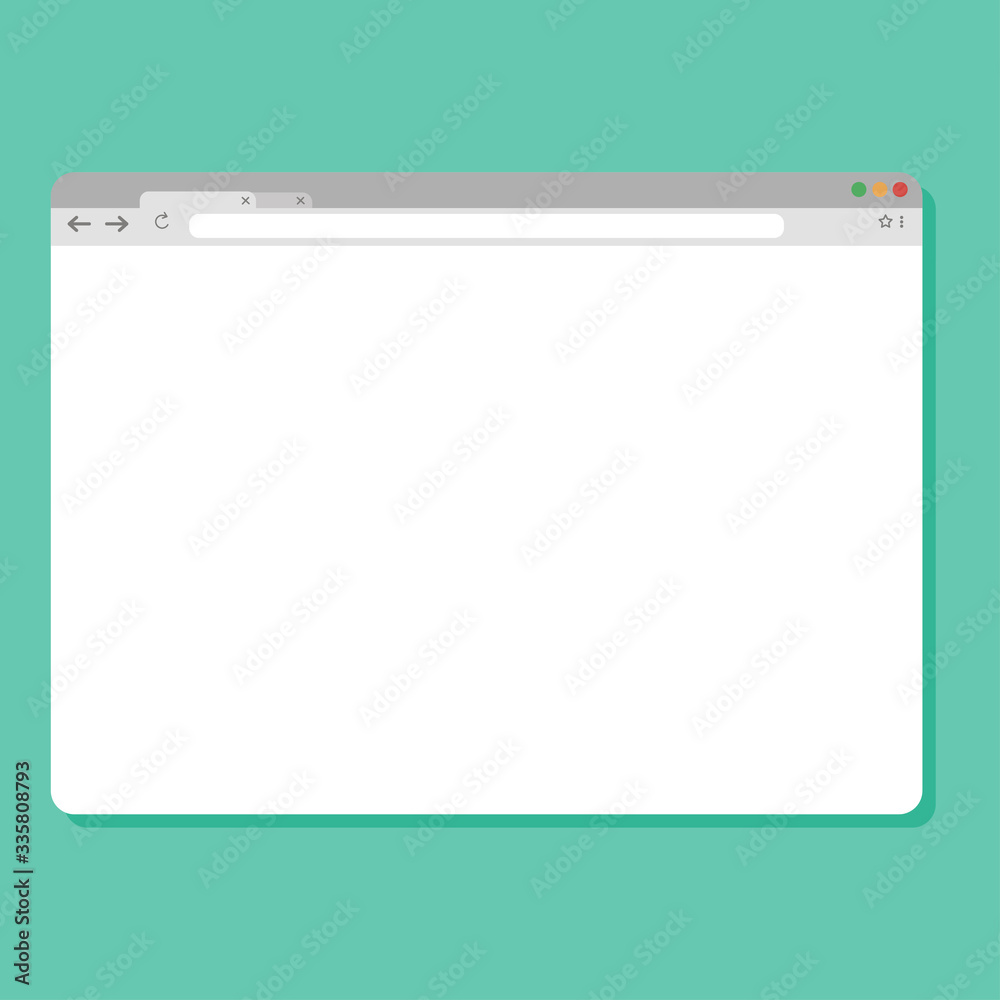 Poster empty browser window with open tab