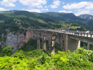 Fototapeta premium arch bridge in the canyon of Montenegro