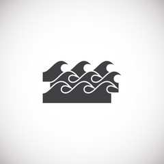 Wave related icon on background for graphic and web design. Creative illustration concept symbol for web or mobile app