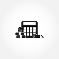 Calculator design element for illustration. accounting icon. isolated design element