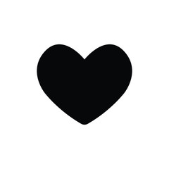 black heart on white background