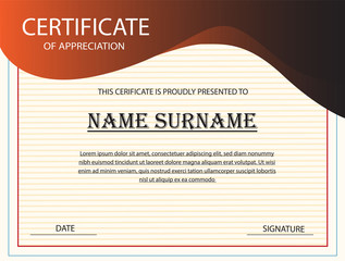 Template certificate creative