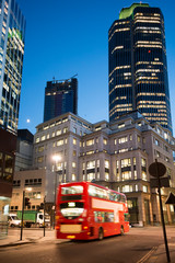 Red Bus in City of London