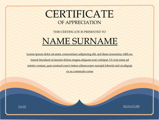 Template certificate creative