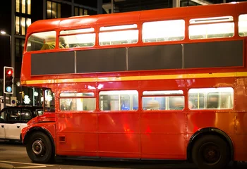 Foto op Plexiglas Rode vintage bus in Londen. © Deyan Georgiev